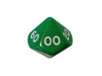 Opaque Green D10 00-90 Percentile Polydice